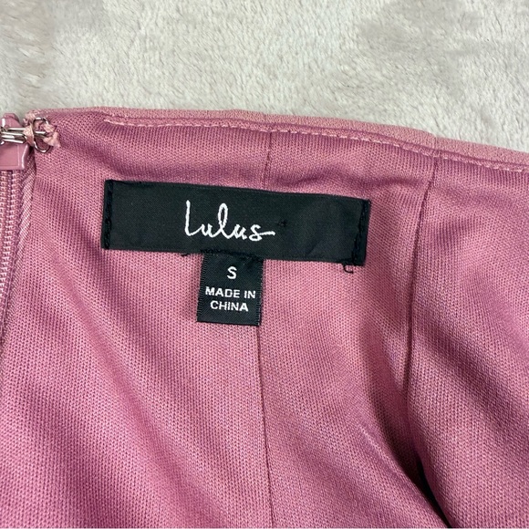 Lulus Mauve Pink Square Neck Mini Dress Lined Sleeveless Fit & Flare Size S - Picture 5 of 11